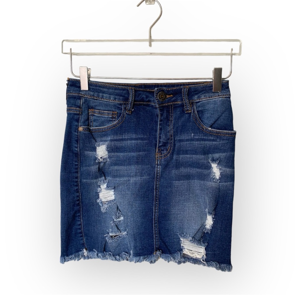MACHINE distressed mini skirt NWT